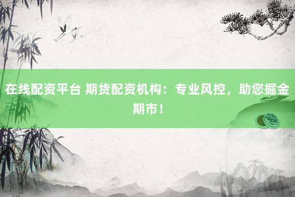 在线配资平台 期货配资机构：专业风控，助您掘金期市！