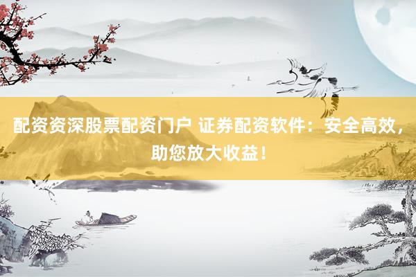 配资资深股票配资门户 证券配资软件：安全高效，助您放大收益！