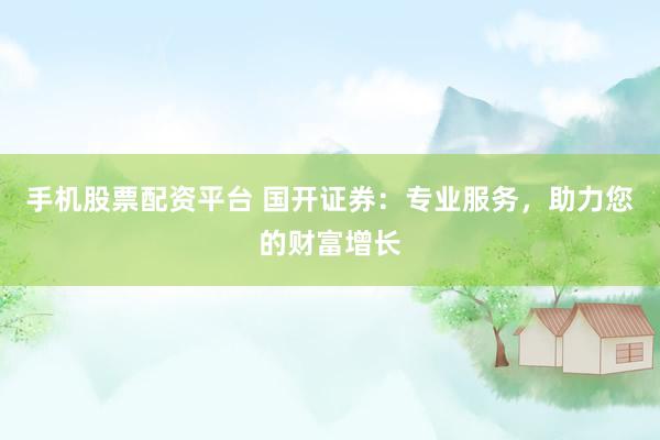 手机股票配资平台 国开证券：专业服务，助力您的财富增长