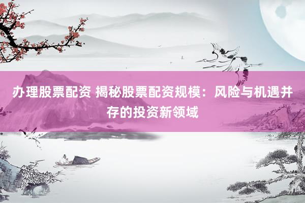 办理股票配资 揭秘股票配资规模：风险与机遇并存的投资新领域