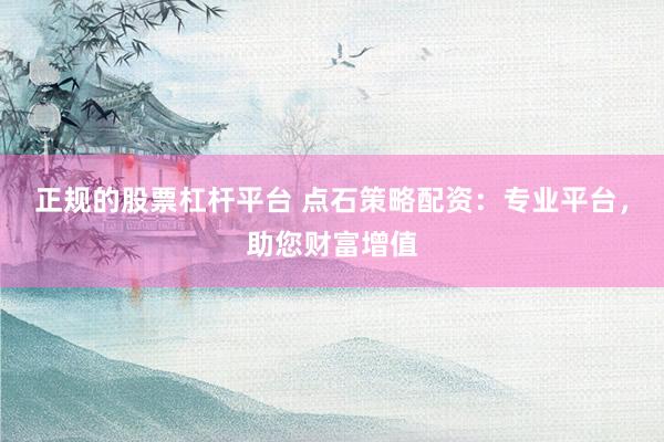 正规的股票杠杆平台 点石策略配资:专业平台,助您财富增值