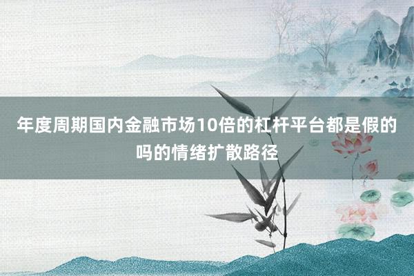 年度周期国内金融市场10倍的杠杆平台都是假的吗的情绪扩散路径